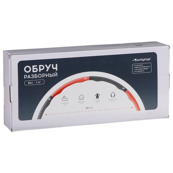 Обруч разборный 96 см, 8 секций, 1 кг цвета микс Обруч разборный 96 см, 8 секций, 1 кг цвета микс