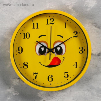 Детские настенные часы "Смайл", плавный ход, d-30 см Детские настенные часы "Смайл", плавный ход, d-30 см