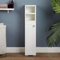 Пенал для ванной комнаты низкий "Валетта" 2 ниши, белый/белый матовый, 20х19х95см Пенал для ванной комнаты низкий "Валетта" 2 ниши, белый/белый матовый, 20х19х95см