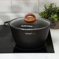 Кастрюля Granit ultra (original), 4 л, d=26 см, h=19 см, антипригарное покрытие, цвет коричневый