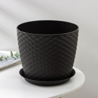 Горшок с поддоном &laquo;Ротанг&raquo;, 4,7 л, цвет коричневый