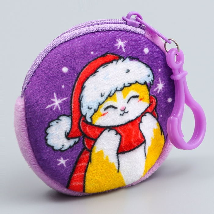 Кошелёк детский Кошелёк детский "Добрые зверята", плюшевый, цвет МИКС