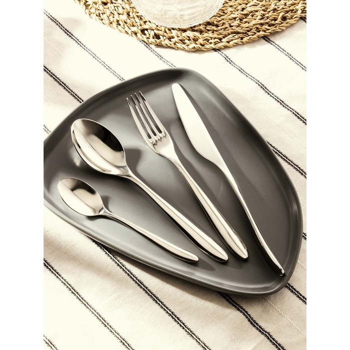 Набор столовых приборов из нержавеющей стали Magistro «Классик фри», 4 предмета, цвет серебряный Набор столовых приборов из нержавеющей стали Magistro «Классик фри», 4 предмета, цвет серебряный