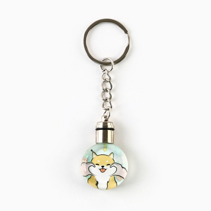 Брелок для ключей с фонариком &laquo;Сиба-ину&raquo;, 4 х 2 см