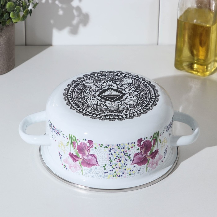 Кастрюля эмалированная &laquo;Мозаика&raquo; 1,5 л, d=15 см, индукция