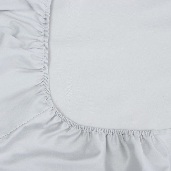 Простыня на резинке 220ТС SL Home "Софт Мист" 180*200+30 см , сатин, 100% хлопок