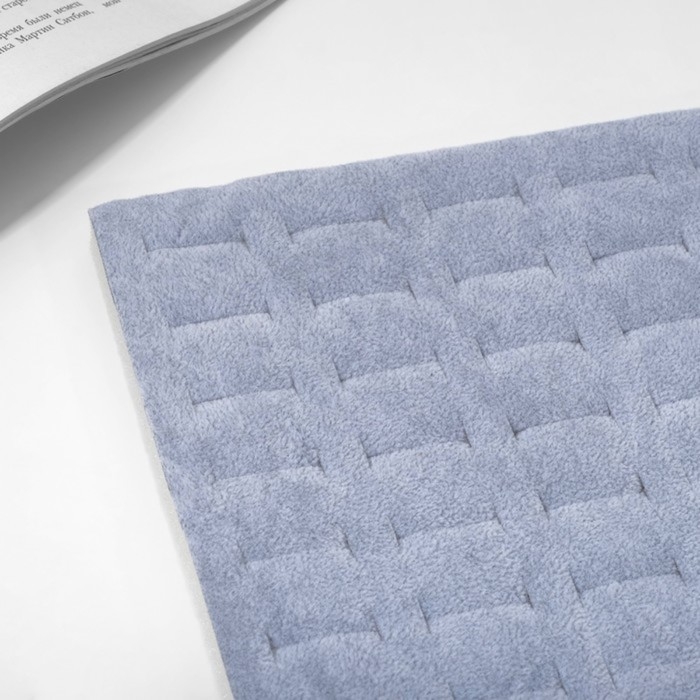 Подставка под кольца 100 мест, флок, 34&times;23&times;1 см, цвет серый