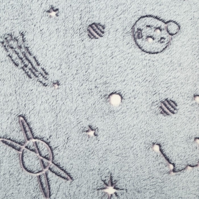 Плед светящийся 180х200 см &laquo;Планета&raquo;, велсофт 260г/м