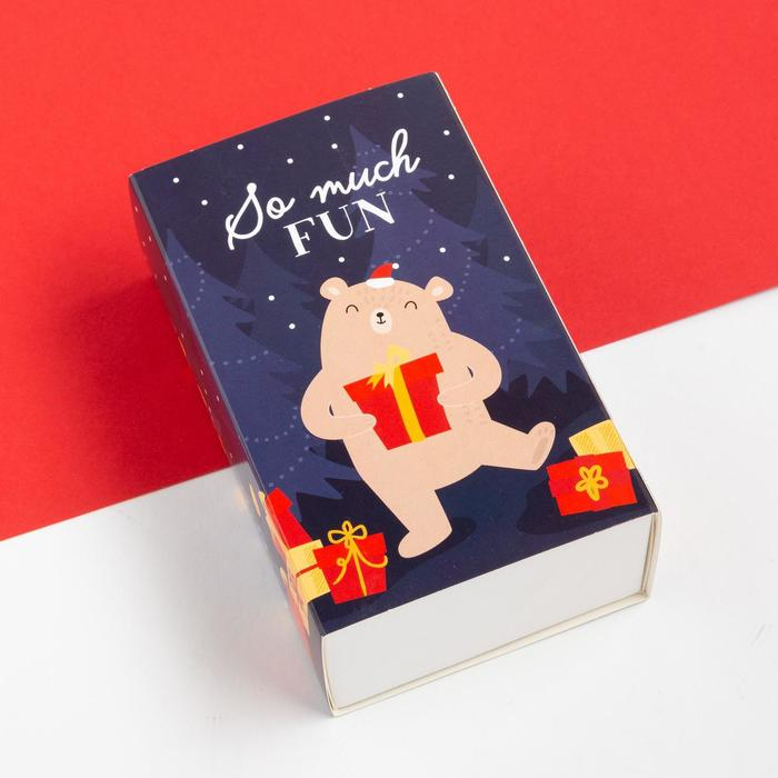 Набор новогодних детских носков Крошка Я &laquo;Мишка&raquo;, 4 пары, 12-14 см