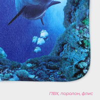Коврики для ванной и туалета Доляна «Дельфин», 3 шт: 35×39, 40×50, 45×75 см Коврики для ванной и туалета Доляна «Дельфин», 3 шт: 35×39, 40×50, 45×75 см