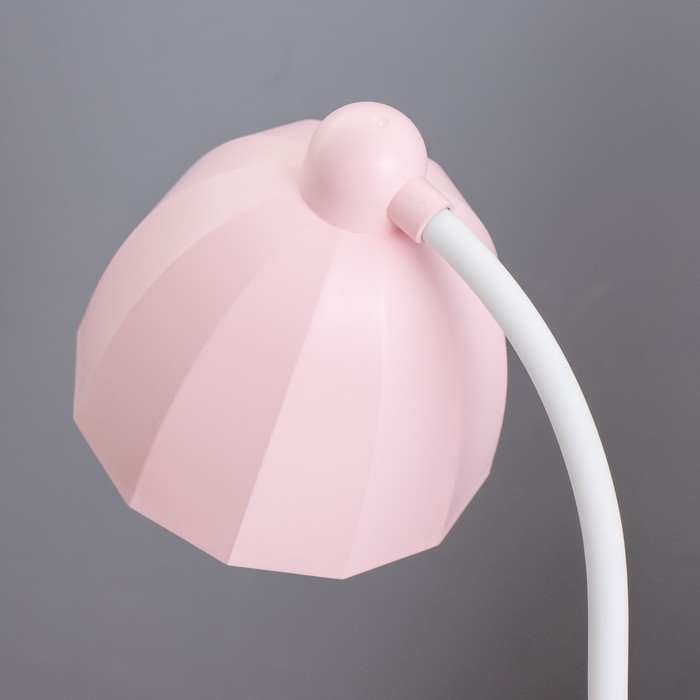 Настольная лампа "Робот" LED 5Вт USB АКБ розовый 11,8х7,8х31 см RISALUX