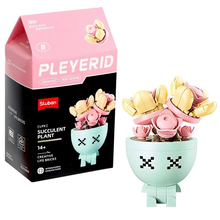 Конструктор «Цветы в горшочке», 6 видов, МИКС Конструктор «Цветы в горшочке», 6 видов, МИКС