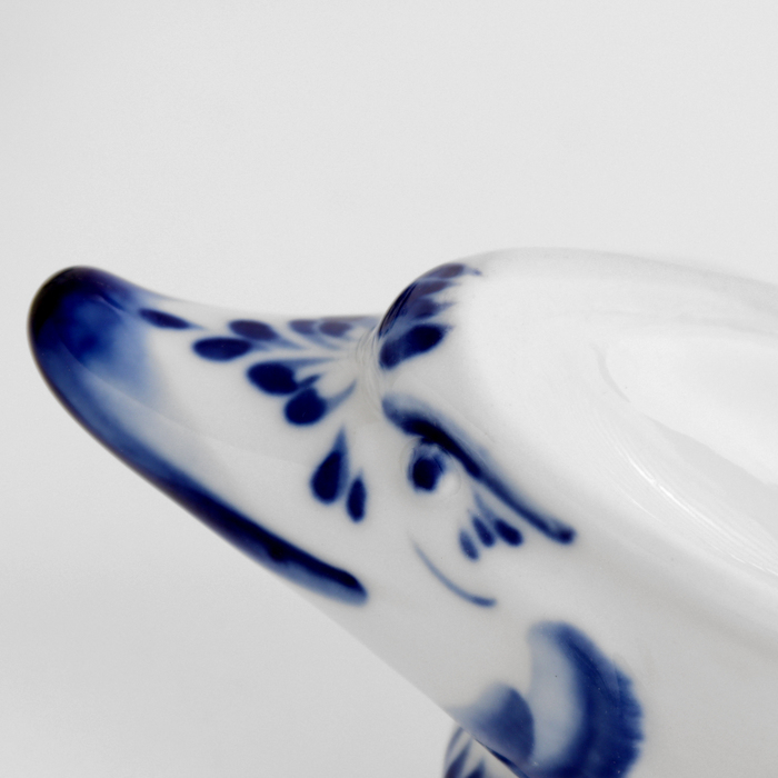 Икорница &laquo;Севрюжка&raquo;, 90 мл, 22х16 см, гжель