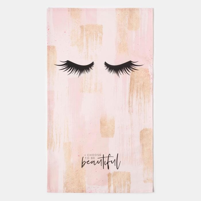 Полотенце "Этель" Hello beautiful  40х73 см, 100% хлопок, саржа 190 г/м2