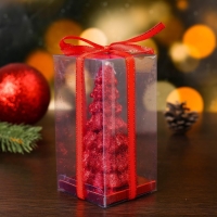 Свеча новогодняя "Ёлка" 10х5см, красная Свеча новогодняя "Ёлка" 10х5см, красная