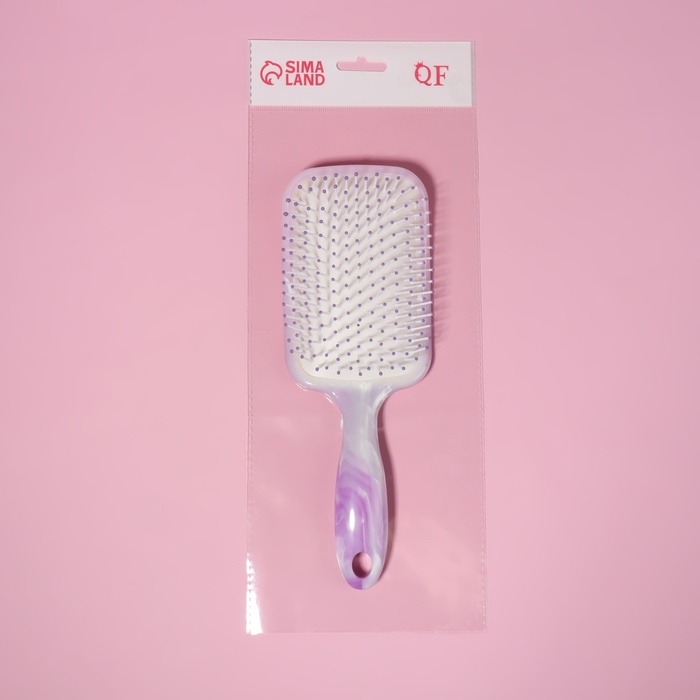 Расчёска массажная, изогнутая, широкая, 8,5 × 24 см, цвет перламутровый Расчёска массажная, изогнутая, широкая, 8,5 × 24 см, цвет перламутровый