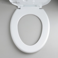 Сиденье для унитаза с крышкой «Комфорт Люкс», 44,5×37 см, белое Сиденье для унитаза с крышкой «Комфорт Люкс», 44,5×37 см, белое