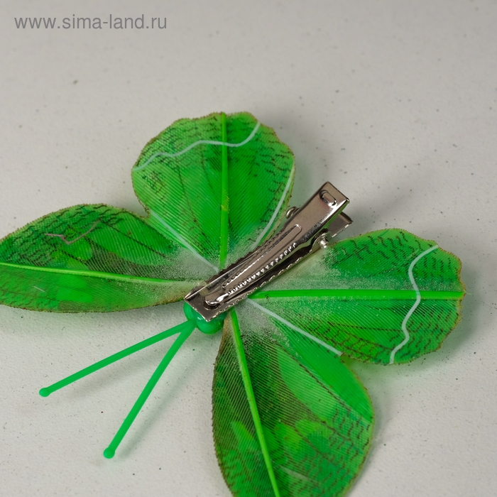 Бабочка для декора и флористики, на прищепке, пластиковая, микс, 1 шт., 8 см Бабочка для декора и флористики, на прищепке, пластиковая, микс, 1 шт., 8 см