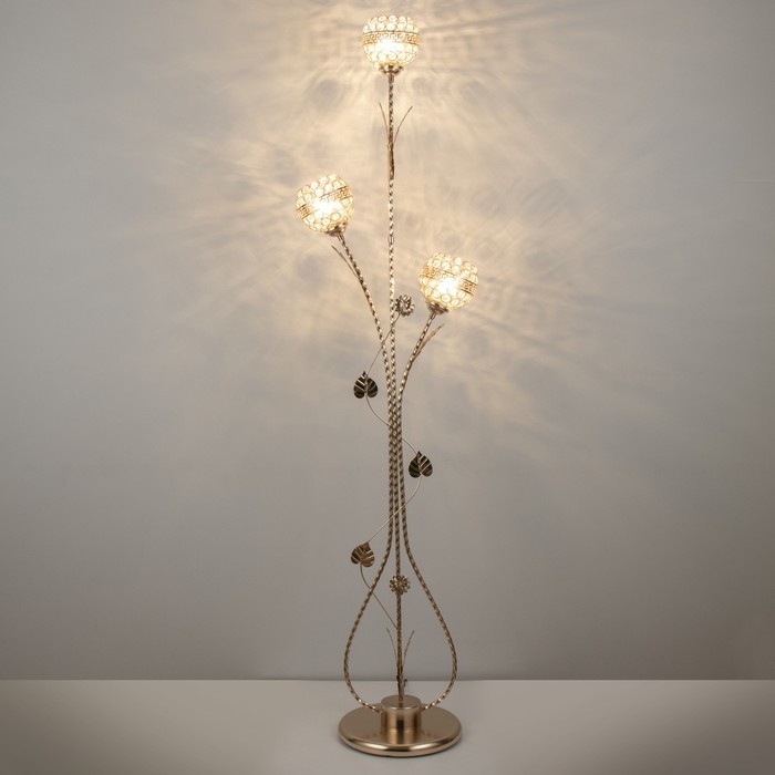 Торшер Торшер "Букет" 3хE27 40Вт золото 60х28х165 см