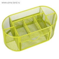 Подставка для канцелярских мелочей 9 отделений, сетка металл, зелёная Подставка для канцелярских мелочей 9 отделений, сетка металл, зелёная