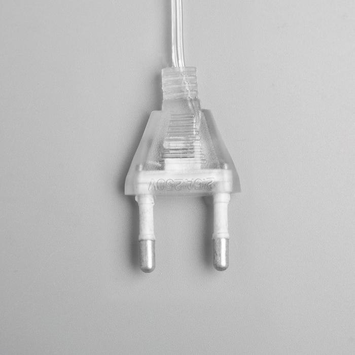 Светодиодная верхушка на ёлку &laquo;Звезда белая&raquo; 22 см, 30 LED, провод 2 метра, 220 В, свечение красное