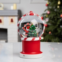 Фигура светодиодная &laquo;Новогодняя карамель&raquo;, 19.8х11.1х11.8 см, музыка, батарейки ААх3 (не в комплекте), USB, свечение тёплое белое