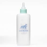 Бутылочка для вскармливания с мерной шкалой, 100 мл (соска+воронка), синяя