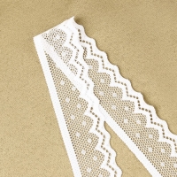 Кружево эластичное, 25 мм &times; 9 &plusmn; 0,5 м, цвет белый