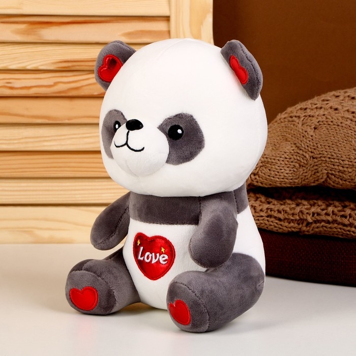 Мягкая игрушка &laquo;Панда&raquo;, размер 22 см, цвет серо-белый