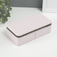 Шкатулка кожзам для украшений "Мелкая рябь" бледно розовая 10х18х6 см Шкатулка кожзам для украшений "Мелкая рябь" бледно розовая 10х18х6 см