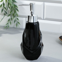 Набор аксессуаров для ванной комнаты «Black», 3 предмета, дозатор, стакан, мыльница Набор аксессуаров для ванной комнаты «Black», 3 предмета, дозатор, стакан, мыльница