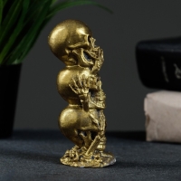 Фигура "Три черепа" состаренное золото, 10х4х4см Фигура "Три черепа" состаренное золото, 10х4х4см