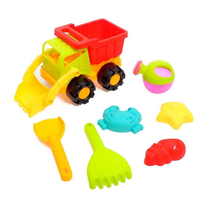 Песочный набор &laquo;Самосвал с ковшом&raquo;, 7 предметов, МИКС