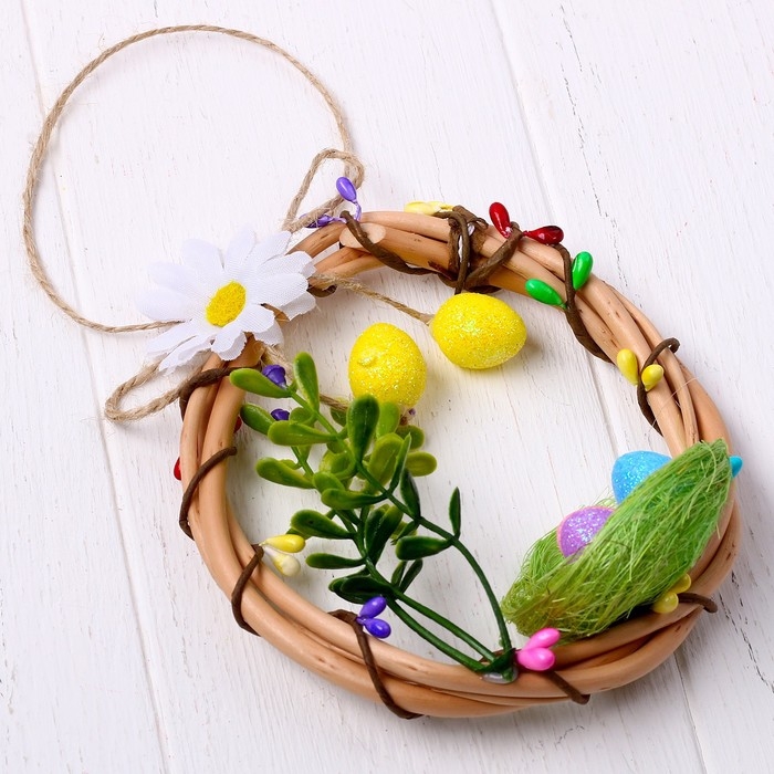 Декор &laquo;Пасхальный венок&raquo; МИКС