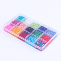 Набор для создания украшений, 15 цветов, размер 1 штуки: 3 мм., леска, ножницы Набор для создания украшений, 15 цветов, размер 1 штуки: 3 мм., леска, ножницы