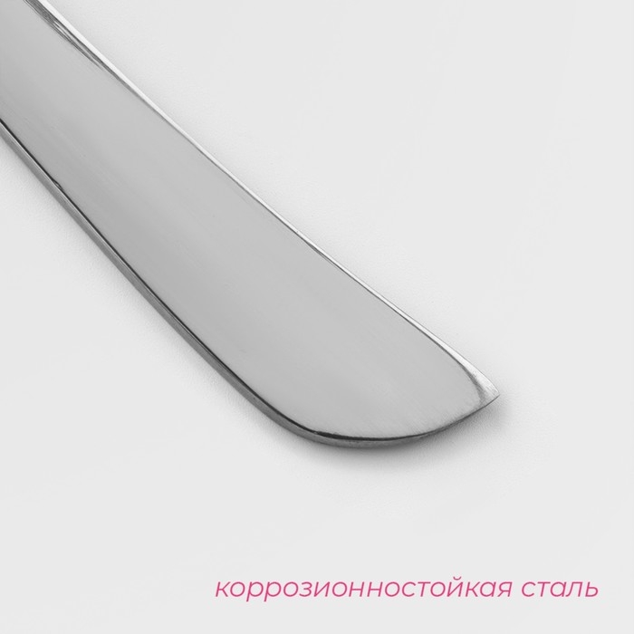 Ложка чайная из нержавеющей стали Доляна &laquo;Верона&raquo;, длина 14,8 см, толщина 1,8 мм, цвет серебряный