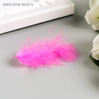 Перья декоративные "Карнавальные", 5-8 см (набор 24 шт) 6 цветов, пастель, ассорти