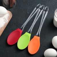 Ложка гарнирная Доляна &laquo;Лёд&raquo;, силикон, 25 см, цвет МИКС