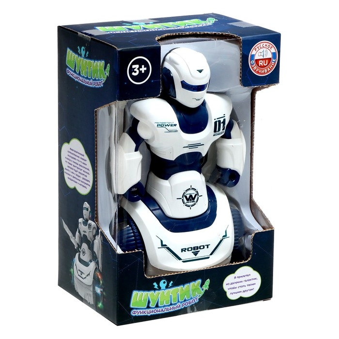 Робот «Шунтик», русское озвучивание, световые эффекты, работает от батареек Робот «Шунтик», русское озвучивание, световые эффекты, работает от батареек