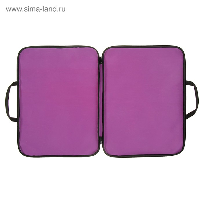 Папка для чертежей и рисунков А3, 470 х 350 х 20 мм, с ручками, текстильная, Calligrata Стандарт, Фиолетовая, плотность 600D Папка для чертежей и рисунков А3, 470 х 350 х 20 мм, с ручками, текстильная, Calligrata Стандарт, Фиолетовая, плотность 600D