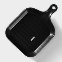 Блюдо из жаропрочной керамики для подачи Magistro «Сковорода-гриль», 23×16×3 см, цвет чёрный Блюдо из жаропрочной керамики для подачи Magistro «Сковорода-гриль», 23×16×3 см, цвет чёрный