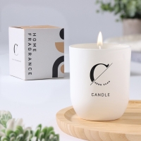 Свеча ароматическая "Home Fragrance", ирис и сладости, белая, 7х8 см Свеча ароматическая "Home Fragrance", ирис и сладости, белая, 7х8 см