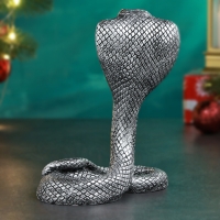 Фигура "Королевская кобра" серебро, 14х8х17см