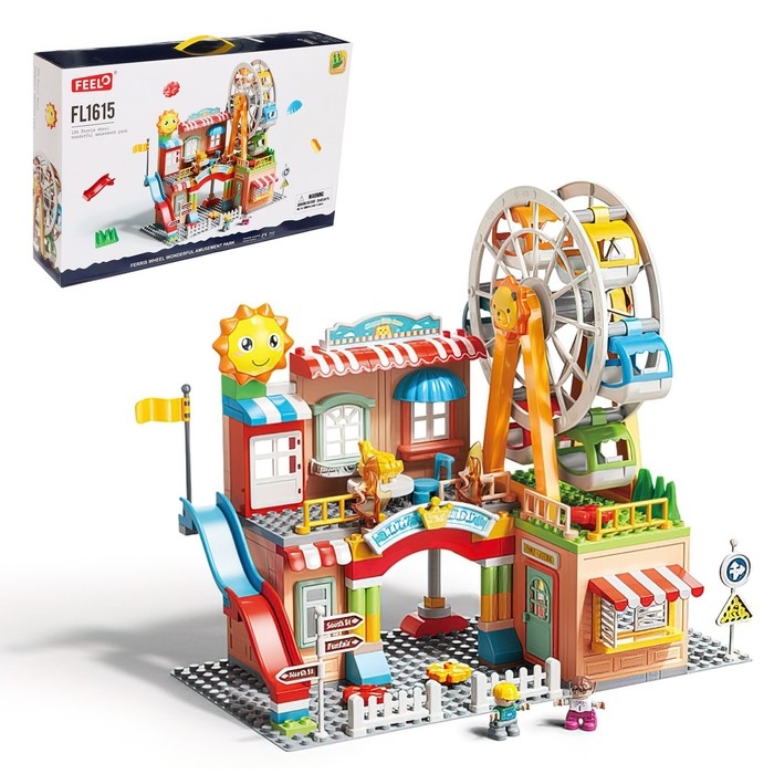 Конструктор Город &laquo;Парк аттракционов&raquo;, 194 детали