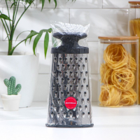 Тёрка овальная Доляна &laquo;Профи&raquo;, 24&times;12&times;6 см, прорезиненная, цвет ручки чёрный