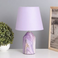Лампа настольная "Жизель" 1х40Вт Е14 сиреневый 20х20х32см Лампа настольная "Жизель" 1х40Вт Е14 сиреневый 20х20х32см