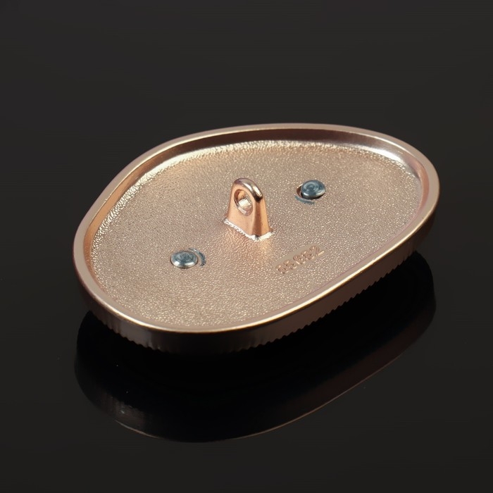 Пуговица металлическая на ножке, декоративная, 30 &times; 42 мм, цвет серебряный