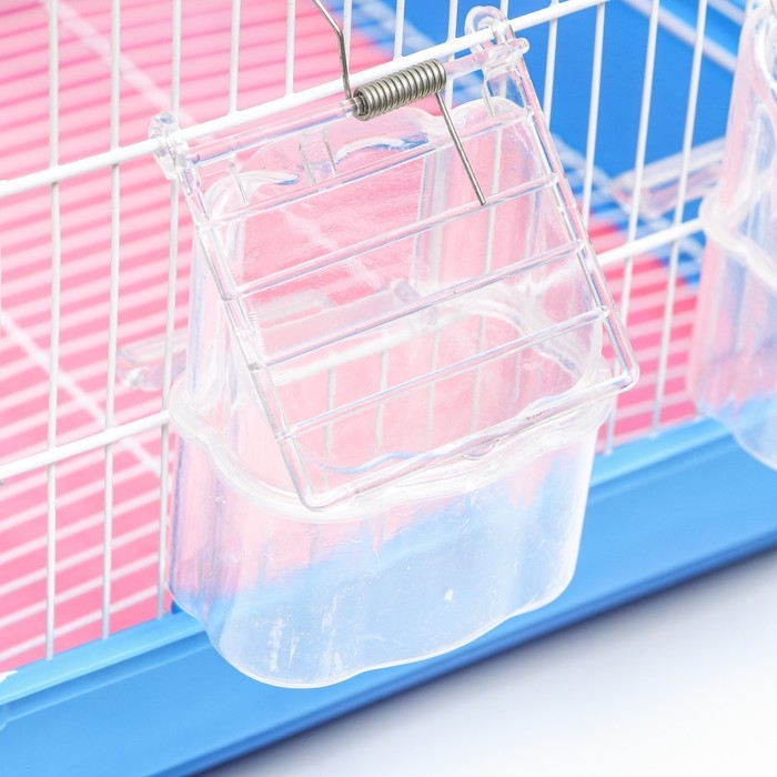 Клетка для птиц укомплектованная Bd-2/5h, 34 х 27 х 47 см, синяя