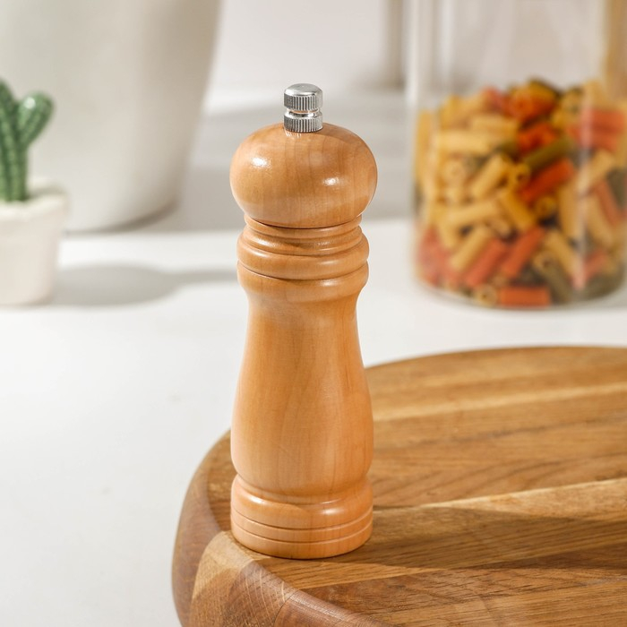 Мельница для специй Доляна &laquo;Дуновение леса&raquo;, 15&times;4,5 см, керамический механизм, цвет светлое дерево
