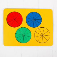 Набор &laquo;Дроби&raquo;, три уровня, 31,5 &times; 24 см